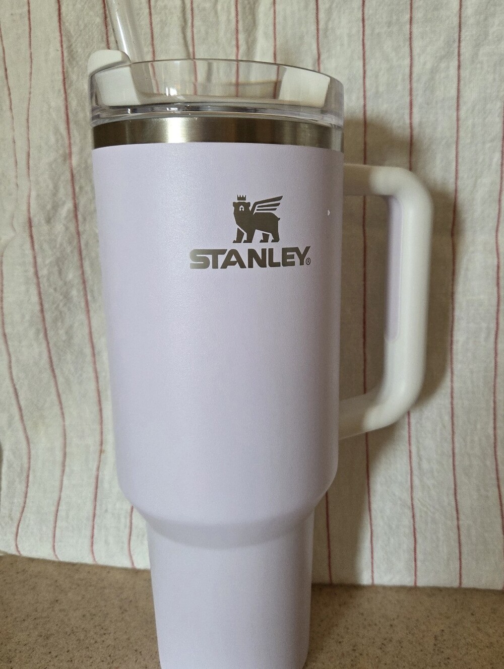 Lavender 40 Oz Stanley Mug With Straw & Handle